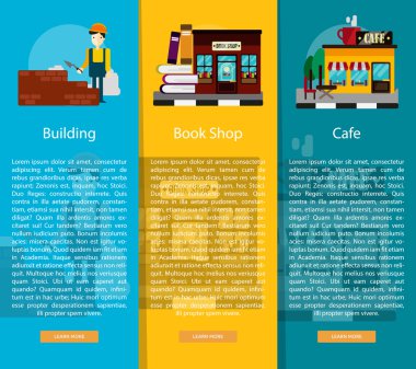 Yapı ve inşaat dikey Banner kavramı