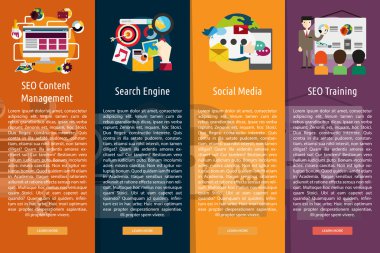 SEO ve geliştirme dikey Banner kavramı