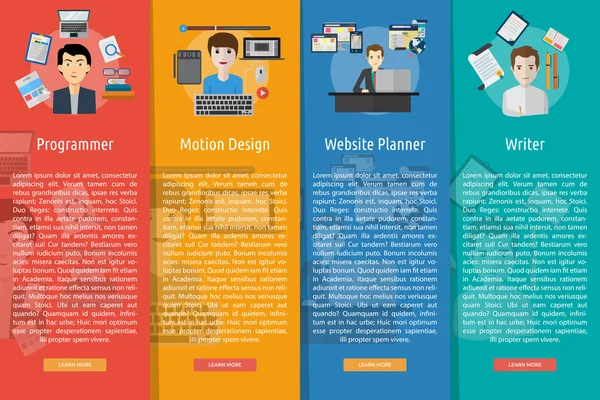 인간의 직업 수직 배너 개념 — 스톡 벡터