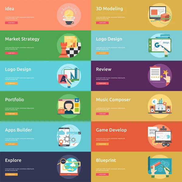 Creative Process Conceptual Design Royalty Free Stock Vectors