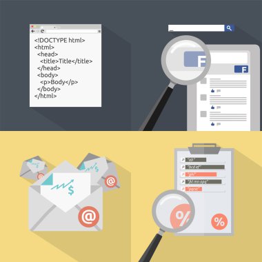 SEO Pazarlama Icons set