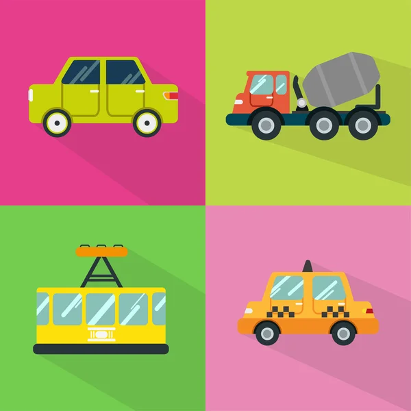Set icone di trasporto — Vettoriale Stock