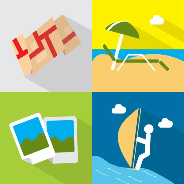 Travel Icons Set — Stock Vector