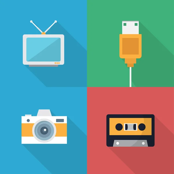 Multimedia Icons set — Stok Vektör