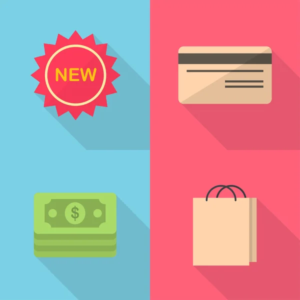 Winkelen en e-commerce — Stockvector