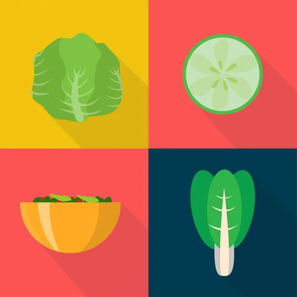 Icono de verduras conjunto — Vector de stock