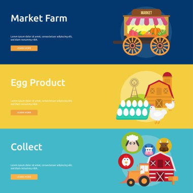  Çiftlik ve ahır Banner koymak