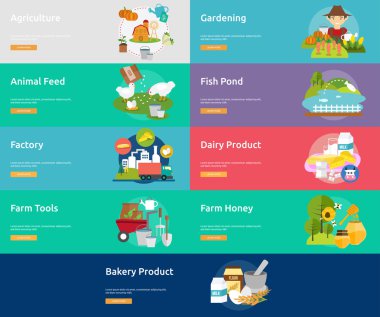  Çiftlik ve ahır Banner koymak