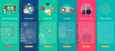 Eğitim ve bilim dikey Banner kavramı