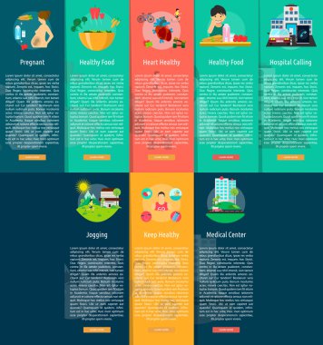 Tıbbi ve sağlıklı dikey Banner kavramı