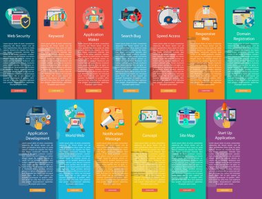 Web ve geliştirme dikey Banner kavramı