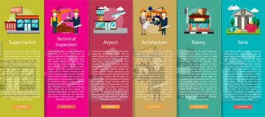 Yapı ve inşaat dikey Banner kavramı