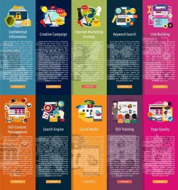 SEO ve geliştirme dikey Banner kavramı