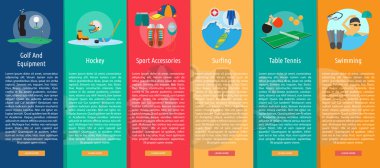 Spor ve Ödülleri dikey Banner kavramı