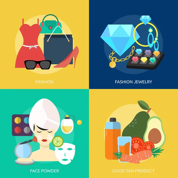 Belleza y diseño conceptual de moda — Vector de stock