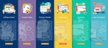 Yaratıcı süreç dikey Banner kavramı
