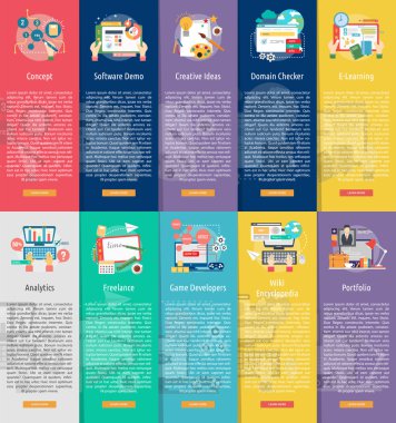 Yaratıcı süreç dikey Banner kavramı