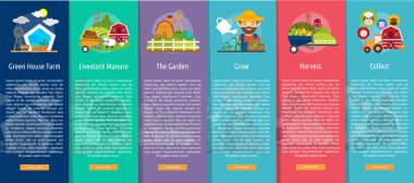 Çiftliği ve Ranch dikey Banner kavramı