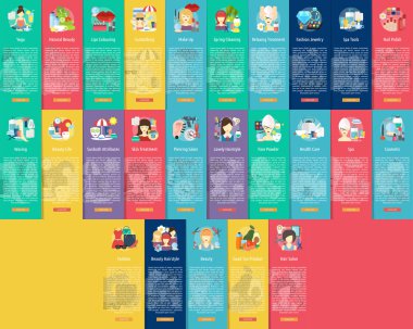 Güzellik ve moda dikey Banner kavramı