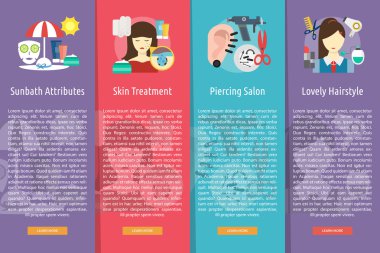 Güzellik ve moda dikey Banner kavramı