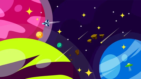 Space Adventure Space Background Illustration — Stockový vektor
