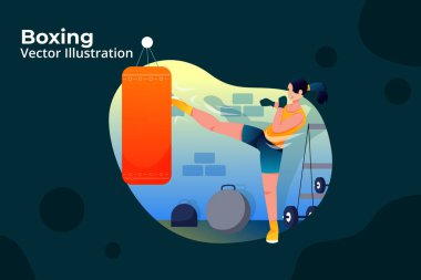 Boks - Spor Etkinliği İllüstrasyonu