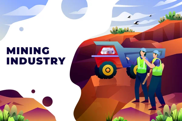 Przemysł Górniczy Ilustracja Wektorowa — Wektor stockowy
