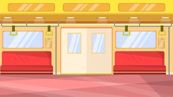 Interior Del Tren Escenas Interiores — Vector de stock