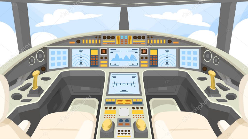 Luxury  Jet Cockpit - Interior Scenes