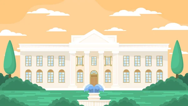 White House Exxterior Scenes — Stock Vector