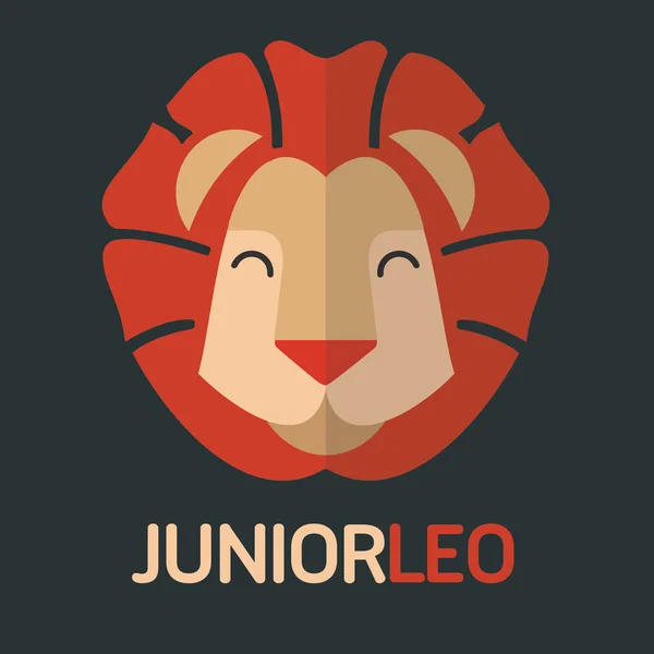 Junior Leo Logo — Stok Vektör