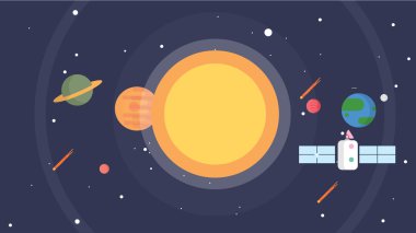 Uzay ve güneş sistemi arka plan