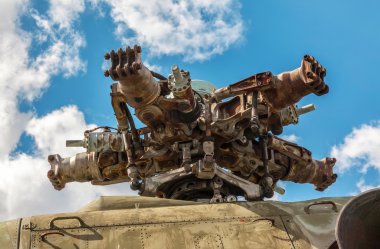 Askeri helikopter pervane ayrıntıları. Yaklaş.