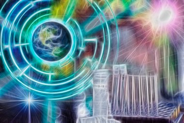 Corona COVID19 SARS gibi bulaşıcı hastalıklar için yapılan laboratuvar testlerinin Burun temizleme çubuğu koleksiyonu ile yapılan resimsel geleceksel konseptleri. Hindistan. Asya. 2020.