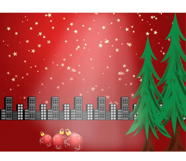 Weihnachten Hintergrund Mit Baum Und Schmuck Mit Dem Lichtstrahl Der — Stockfoto