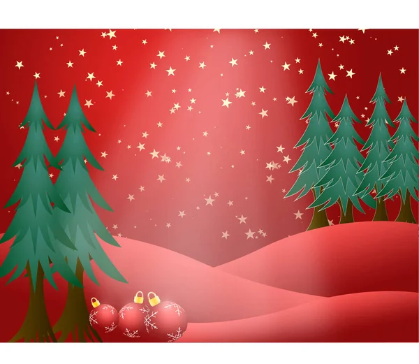 Vánoční Pozadí Stromem Ozdoby Paprskem Světla Přicházející Nebe Aby Dárky — Stock fotografie