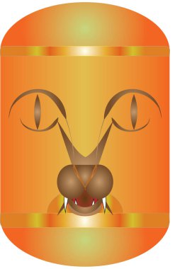 Cadılar Bayramı özel ya da tüm zamanların özel maskesi Aslan Surat ya da basit bir vazo .