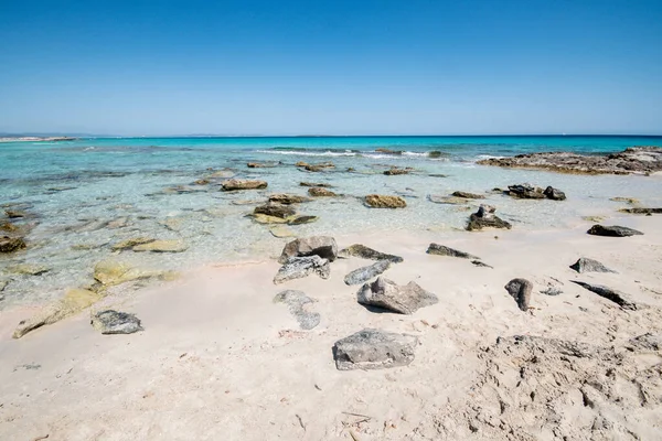 Seascape Solig Sommardag Formentera Spanien — Stockfoto