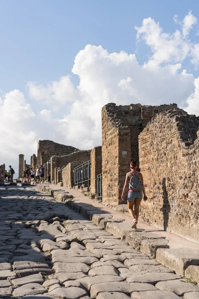 Zicht Romeinse Archeologische Site Van Pompeii Italië — Stockfoto