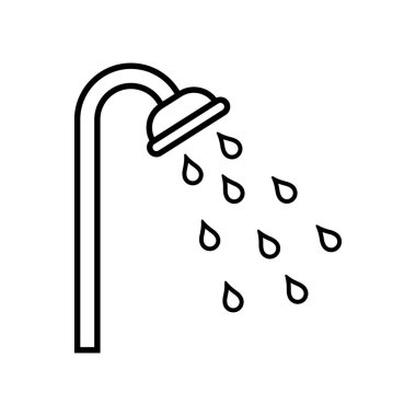 Duş ikonu tasarımı. Arkaplan silme üzerine vektör illüstrasyonu.