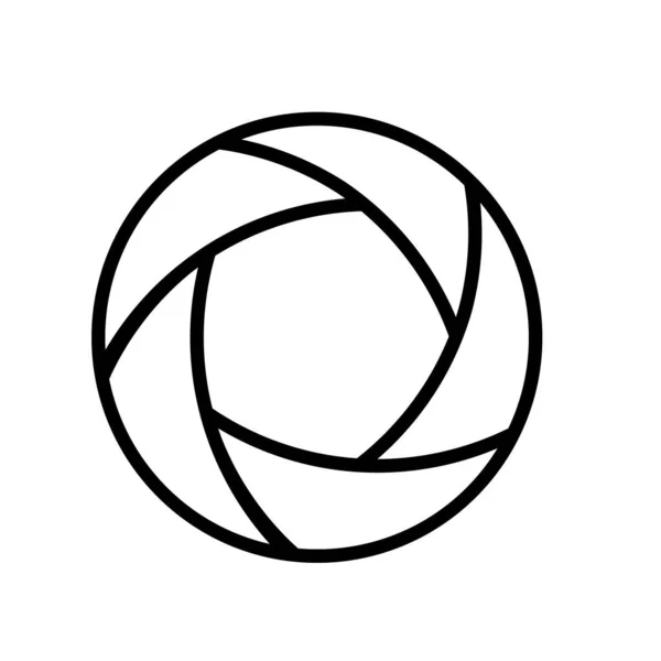 Значок Объектива Векторная Иллюстрация Фоне Withe — стоковый вектор