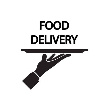 Yemek ikonu tasarımı düz stil. Vektör.