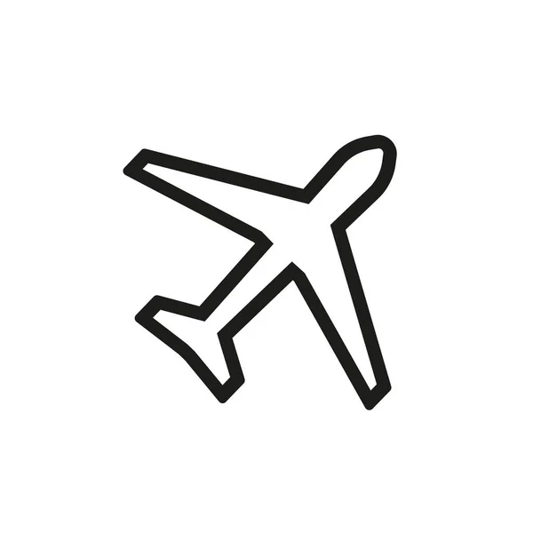 Plane Icon Design Outline Style — Stock Vector