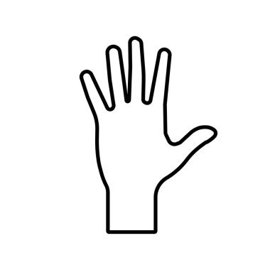 Taslak şeklinde beşlik bir simge. Vektör illüstrasyonu.