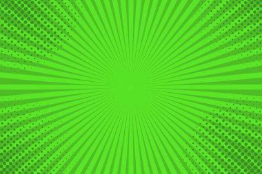 Yeşil pop sanat arka plan tasarımı. Vektör illüstrasyonu.