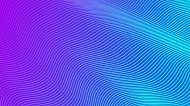 Dalgalı çizgilerin vektör çizimi. Mor ve mavi eğim.