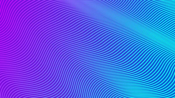 Vector illustration of wavy lines. Purple and blue gradient. — Stock Vector