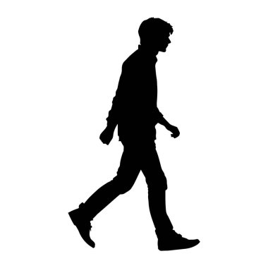 Yürüyen adam silueti tasarımı. Vektör.