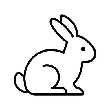 Tavşan simgesi doğrusal stili. Vektör.