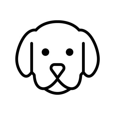 Doğrusal olarak köpek simgesi. Vektör.